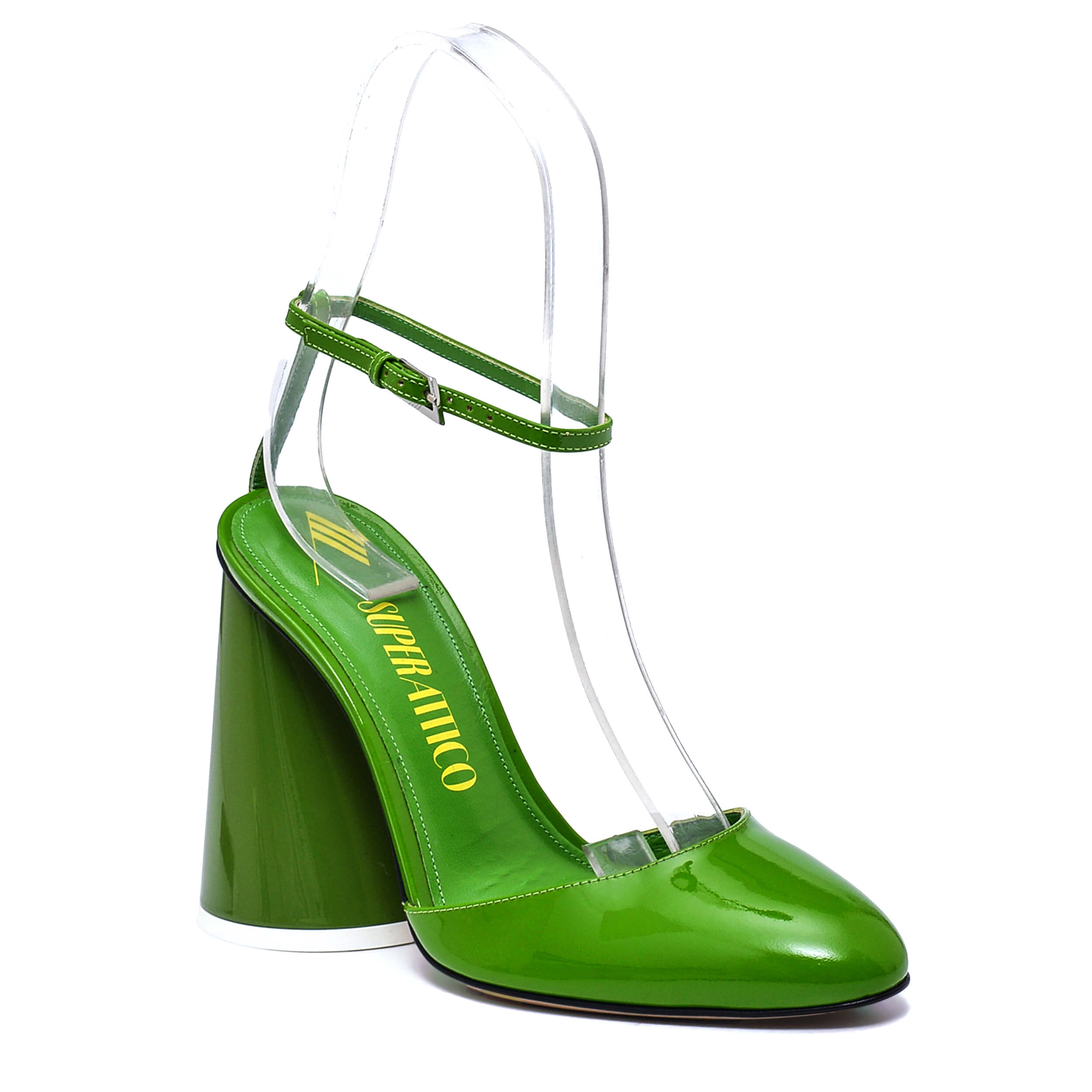 The Attico - Green 'Luz' Viper Slingback / 39 